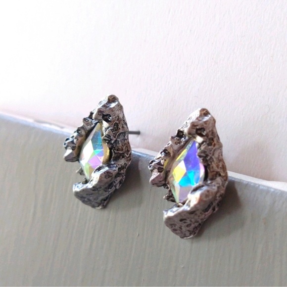 Crystal Stud Earrings Silver - Picture 9 of 16